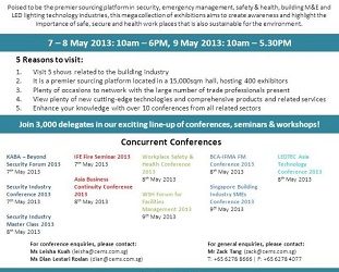 TCE invites you to join us at Safety & Security Asia 2013